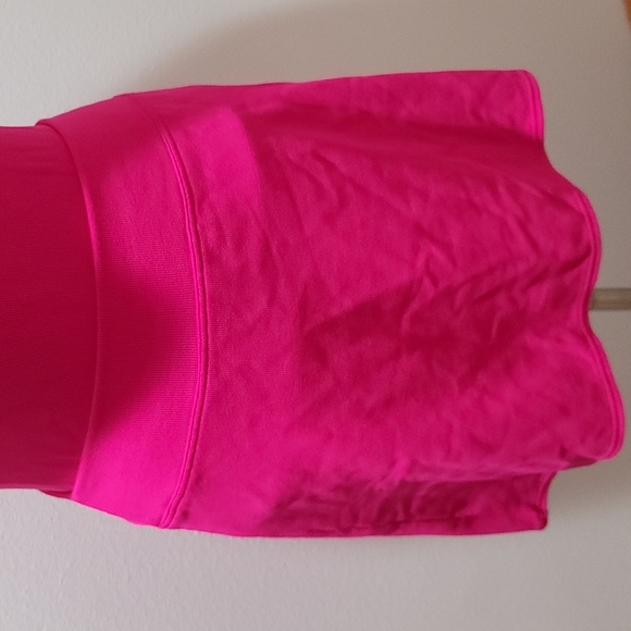 LANDS END BRIGHT NEON PINK BARBIECORE ACTIVEWEAR MINI SKIRT SET SZ 12 TOP SZ 8 - Picture 4 of 13